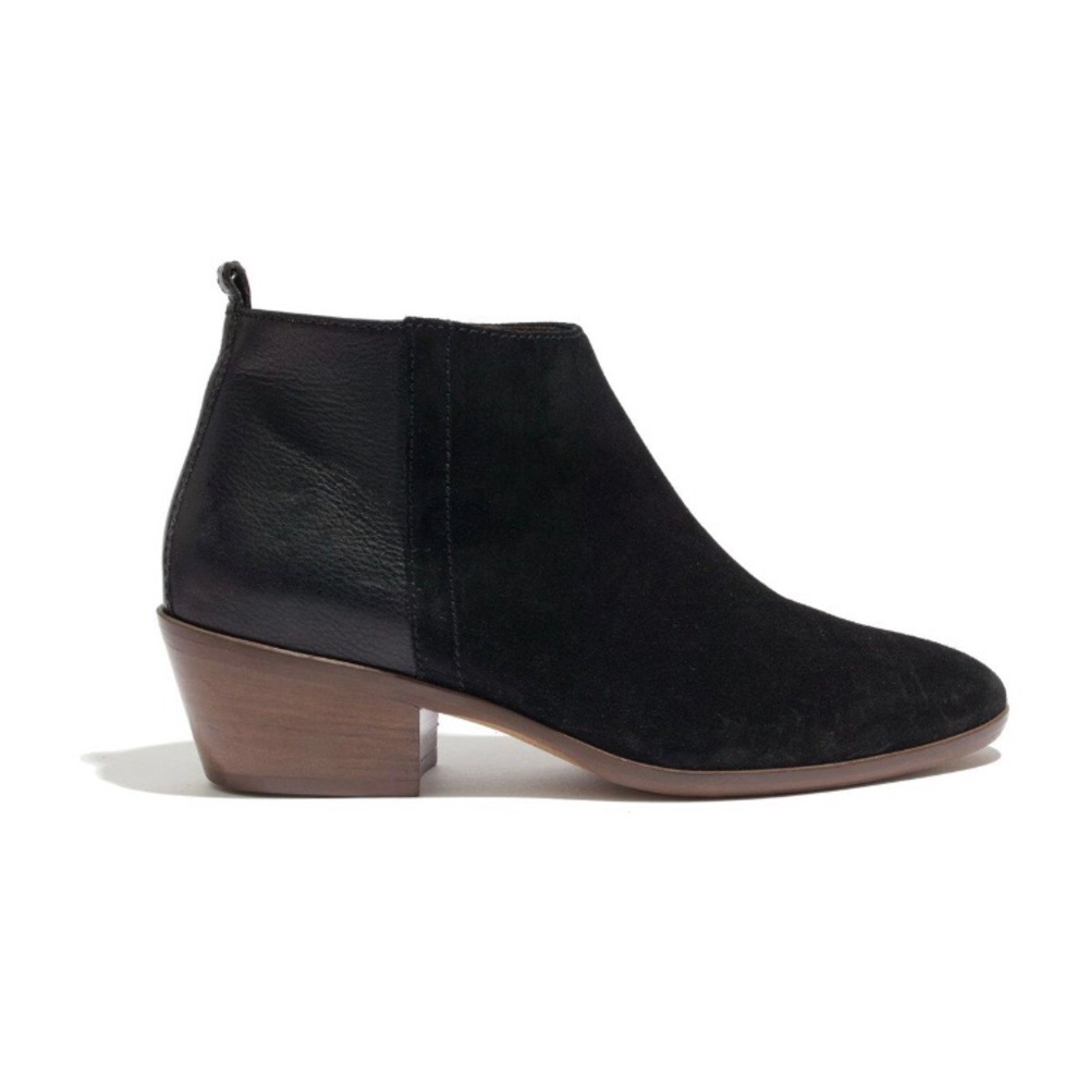 Madewell Charley Booties in Black Leather/Suede 7